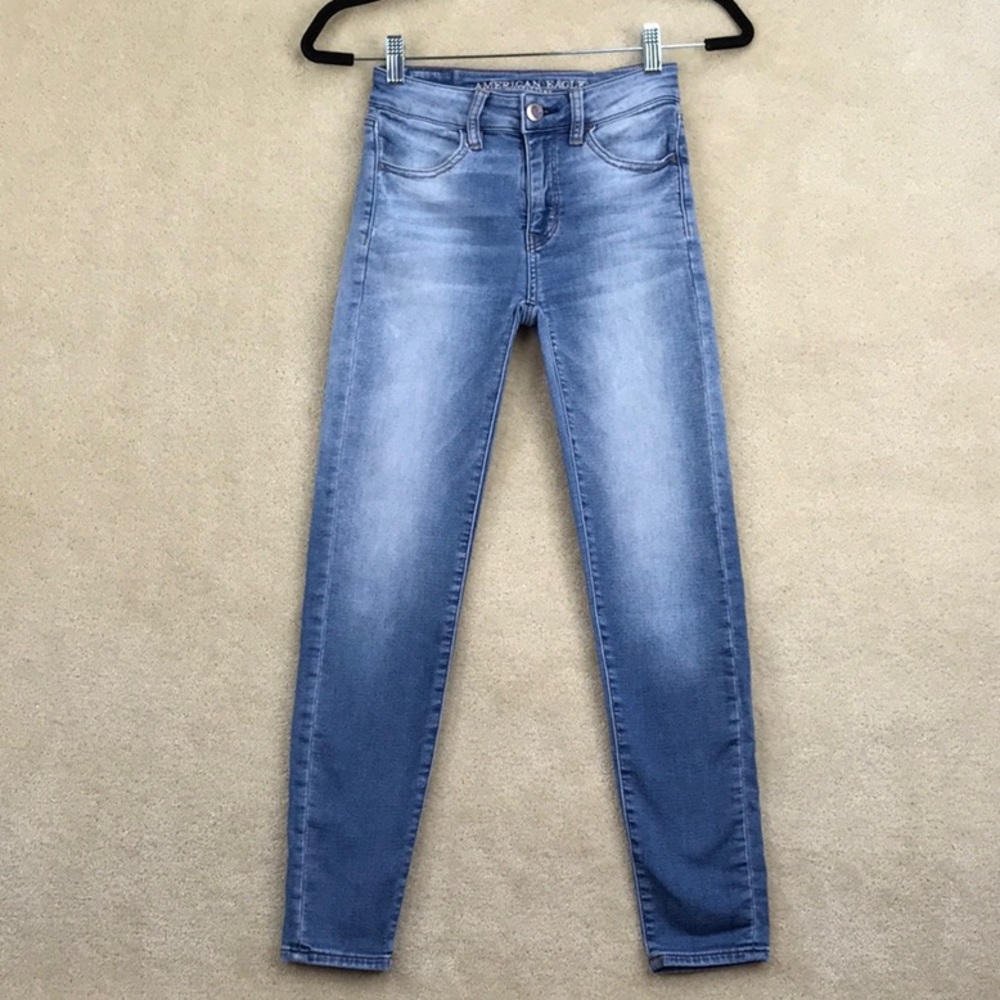 AMERICAN EAGLE OUTFITTERS SUPER STRETCH Women Jeans Size 00 Regular